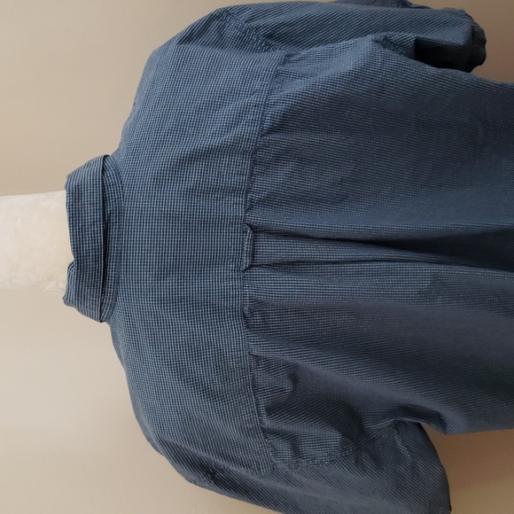 Columbia Blue and White Check Short Sleeve Button-Down Men's Shirt, Size Extra L - Picture 5 of 12